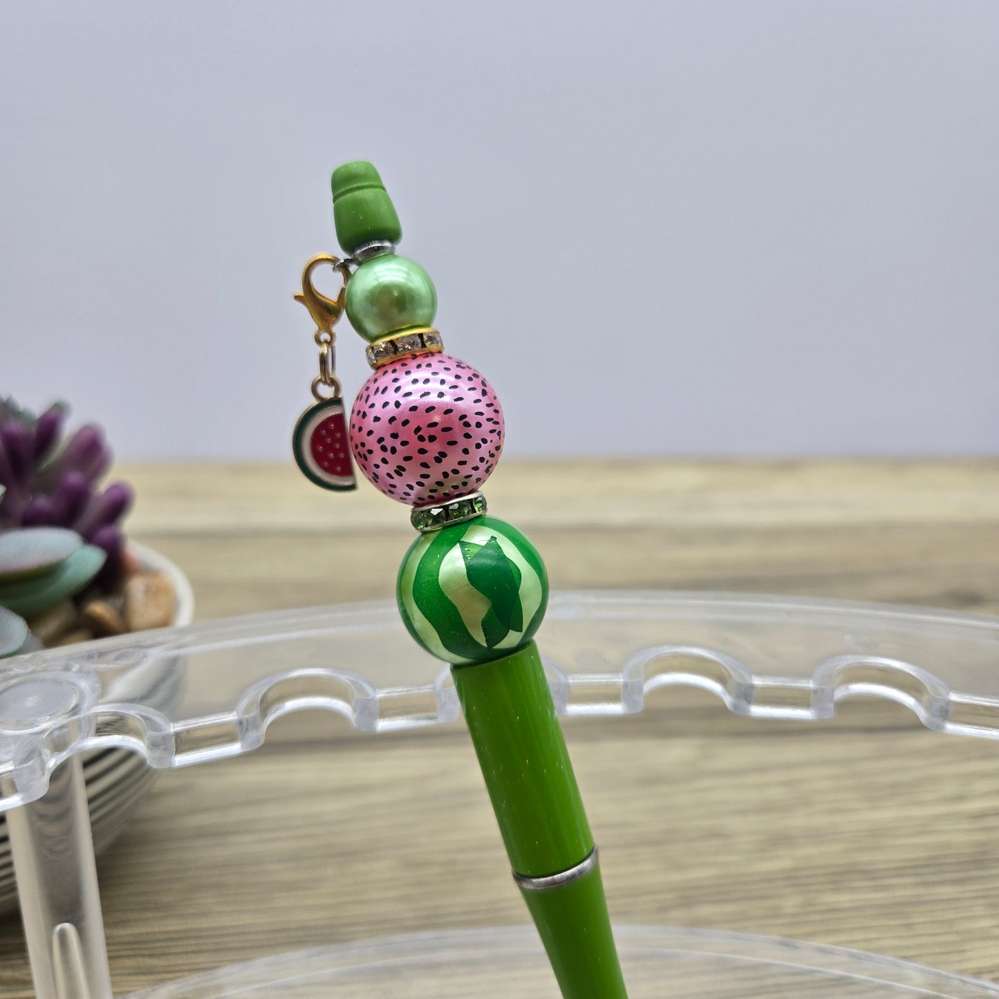 Watermelon Pen, Bubblegum Beaded Ballpoint Pen