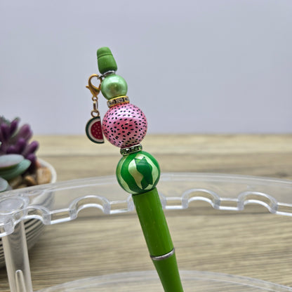 Watermelon Pen, Bubblegum Beaded Ballpoint Pen