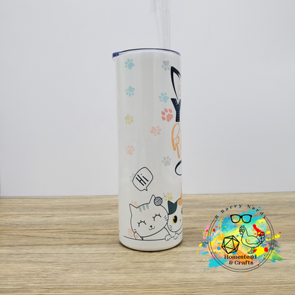 Show Me Your Kitties, 20oz Sublimated Steel Tumbler