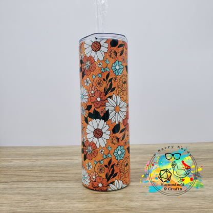 Light on the Pumpkin, Heavy on Spice, 20 oz Sublimated Steel Tumbler