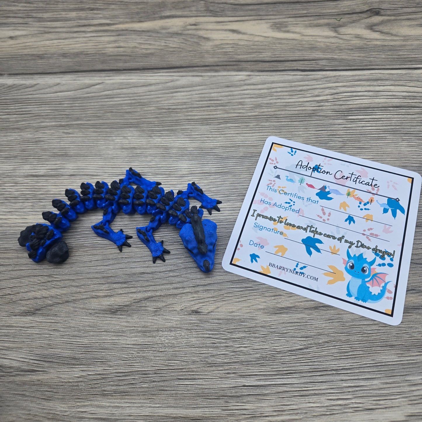 Dino Dragon- Blue and Black