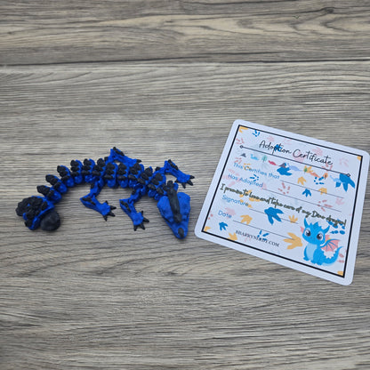 Dino Dragon- Blue and Black