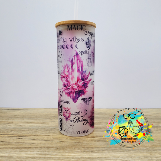 Witchy Vibes, 25oz Sublimated Glass Can