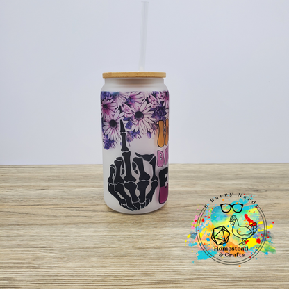 Bad Mom Era, 16oz Sublimated Glass Can