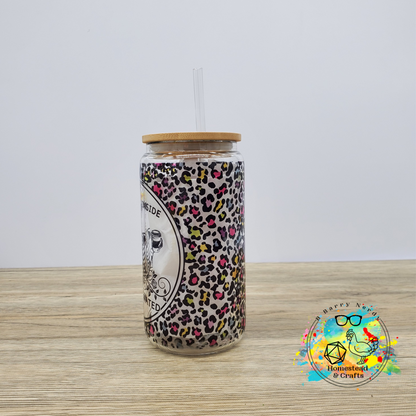 Dead Inside but Caffeinated, 16oz Sublimated Glass Can