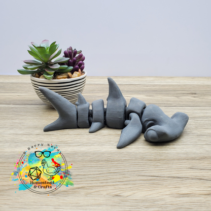 Flexi Hammerhead Shark- Gray