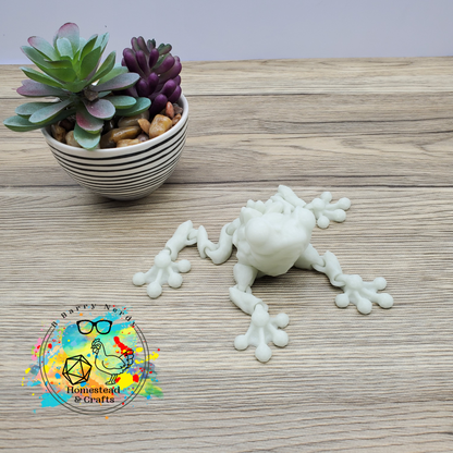 Flexi Gemstone Frog- Glow in the Dark Green