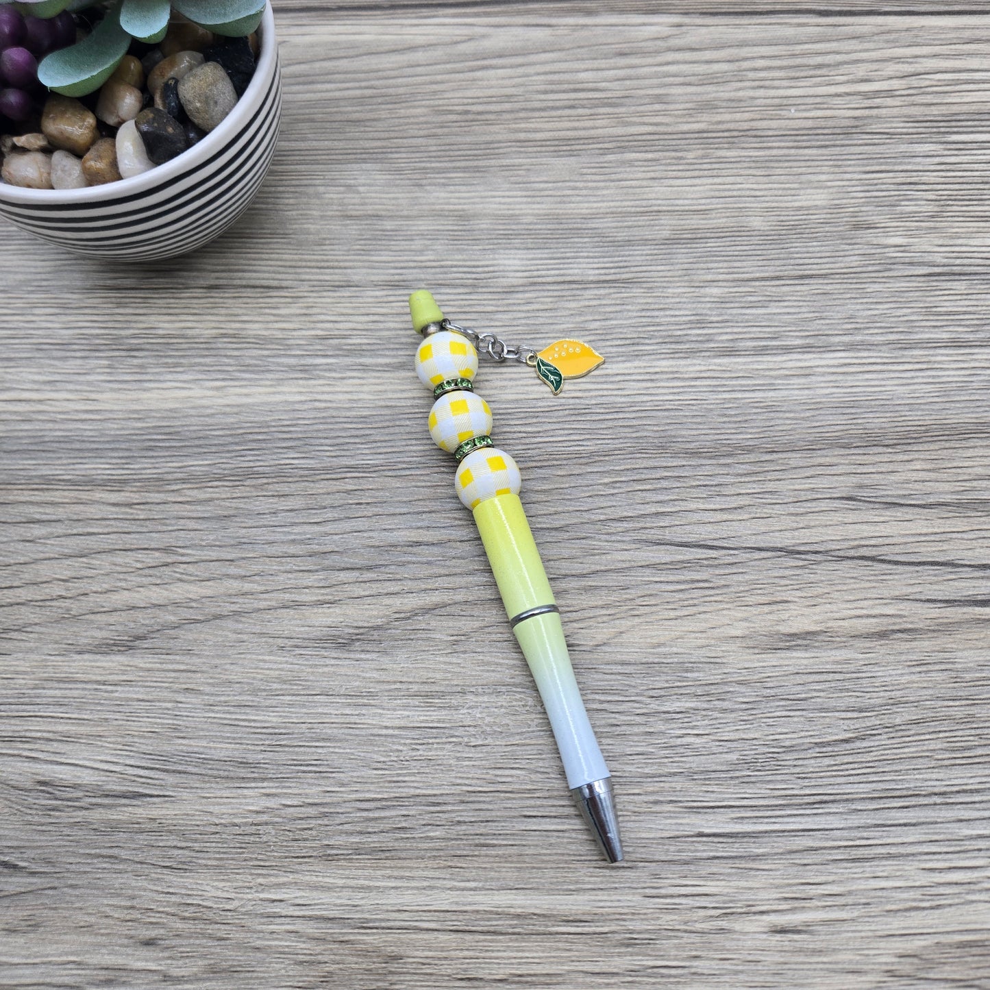 Your Choice Lemon and Lime, Bubblegum Beaded Ballpoint Pen