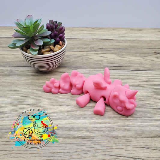 Flexi Unicorn- Bubblegum Pink
