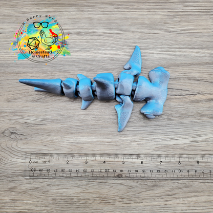 Flexi Hammerhead Shark- Glow in the Dark Green