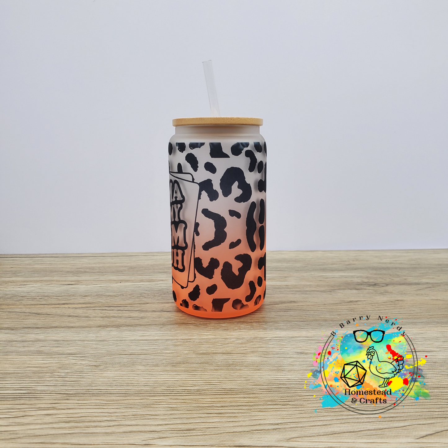 Mama, Mommy, Mom, Bruh, 16oz Sublimated Glass Can