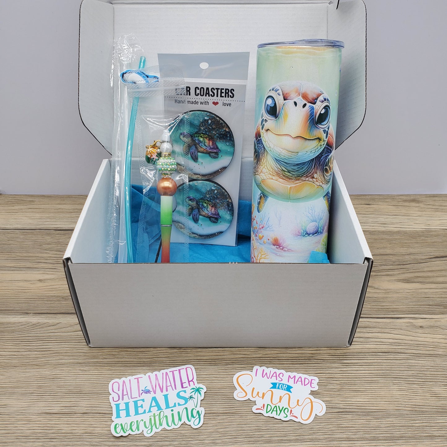 Sea Turtle Shimmer Tumbler Box