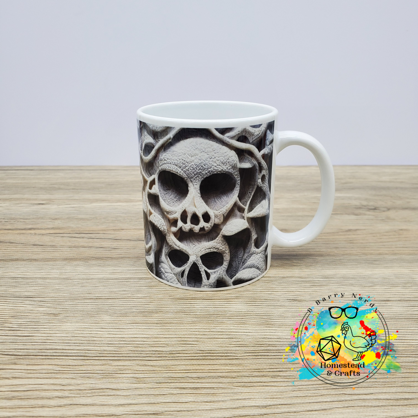 3D Skull Wall, Your Choice in Mug Color and Size