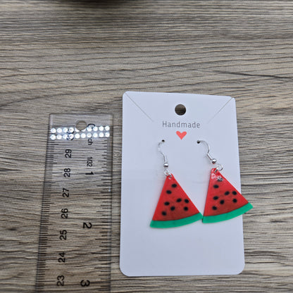 3D Printed Watermelon Earrings