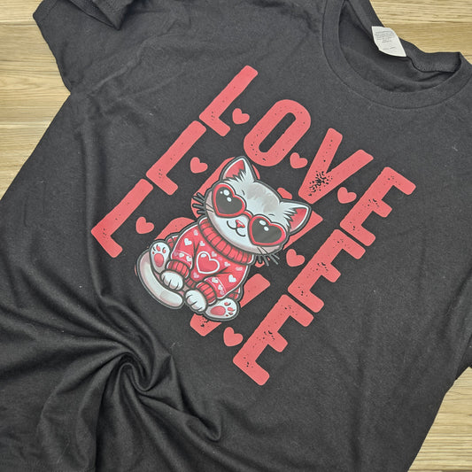 Kitty Love DTF Shirt or Crew Neck