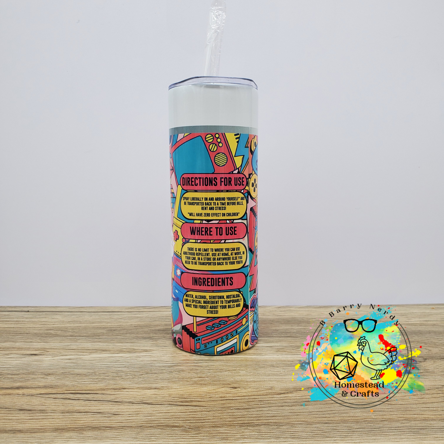 Adult Repellent Spray, 20 oz Sublimated Steel Tumbler