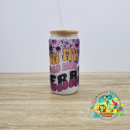 Bad Mom Era, 16oz Sublimated Glass Can