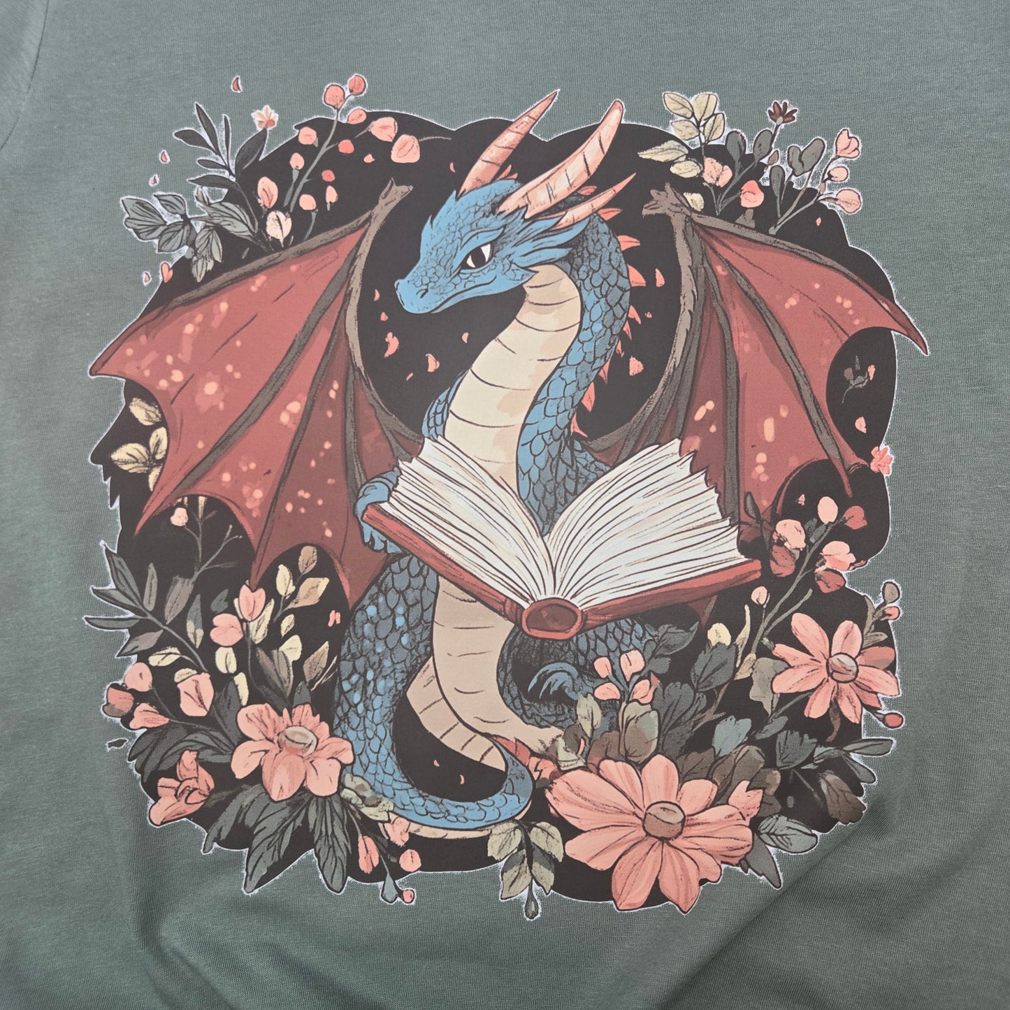 Dragon Reading Book DTF Shirt, Crew Neck, or Hoodie