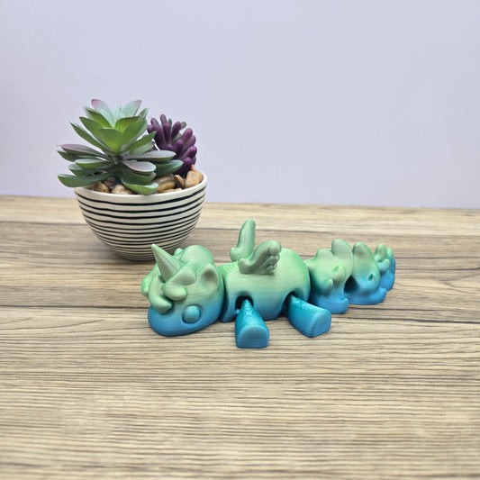 Flexi Unicorn- Blue to Green Ombre
