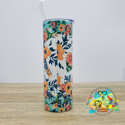 Throat Punch Floral, 20 oz Sublimated Steel Tumbler