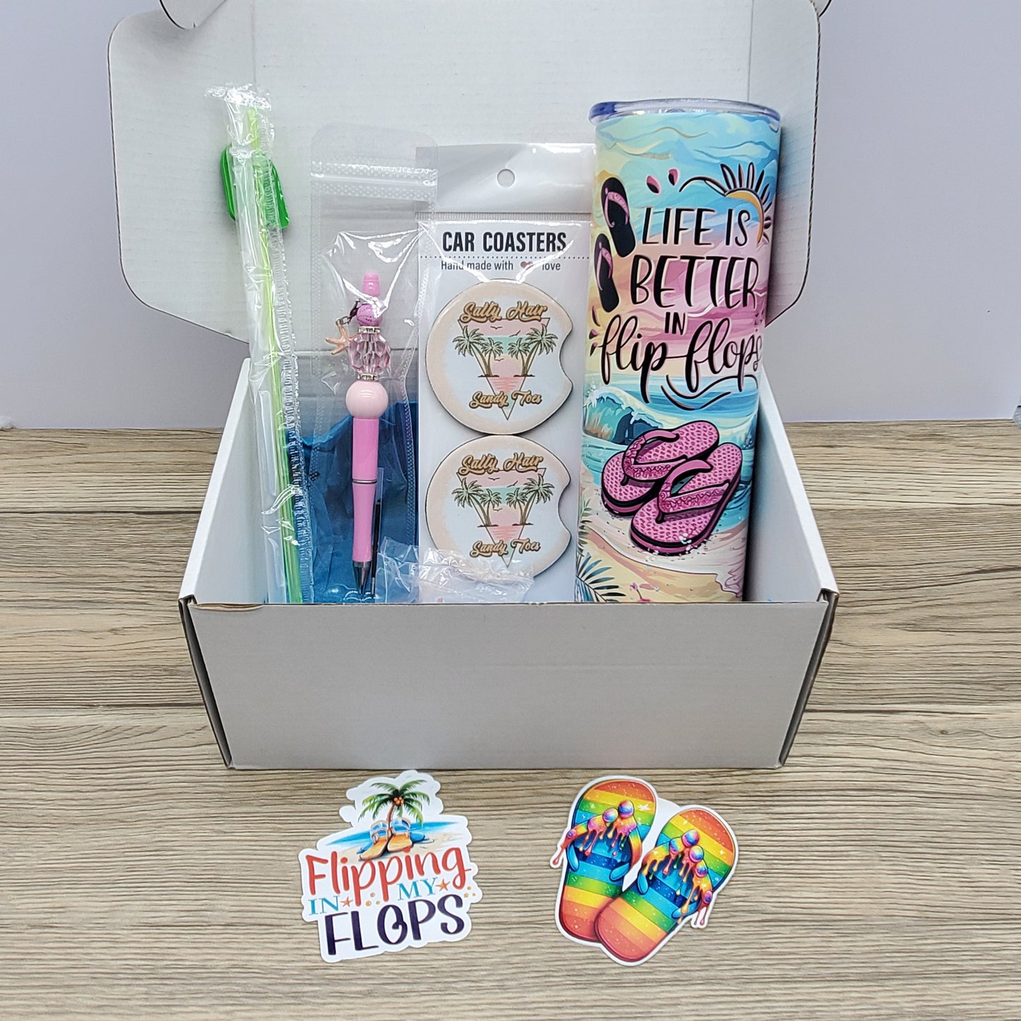 Life is Better in Flip Flops Matte Tumbler Box