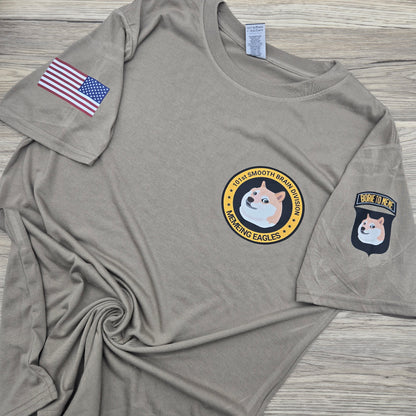 Memeing Eagles- Tan Work Shirts