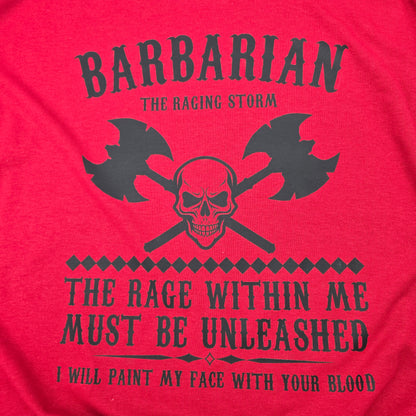 Barbarian Tabletop Gaming DTF Shirt or Crew Neck