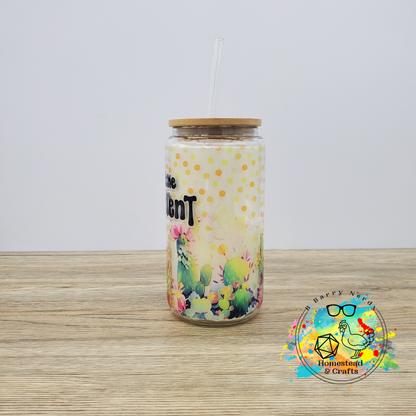 What the F*cculent, 16oz Sublimated Glass Can