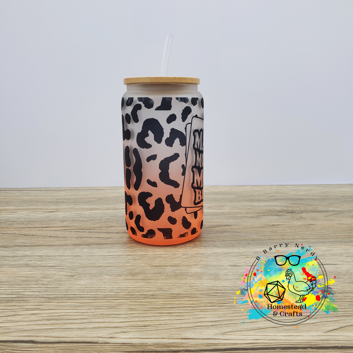 Mama, Mommy, Mom, Bruh, 16oz Sublimated Glass Can