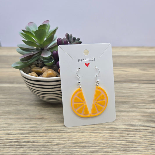 3D Printed Orange Slices Earrings