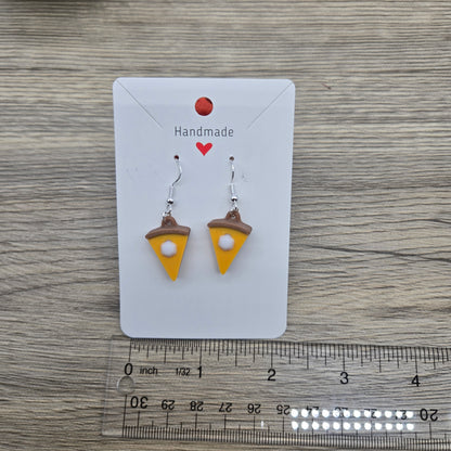 3D Printed Pumpkin Pie Slices Earrings