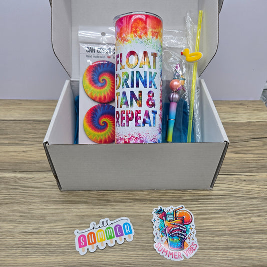 Float Rainbow Tie Dye Tumbler Box