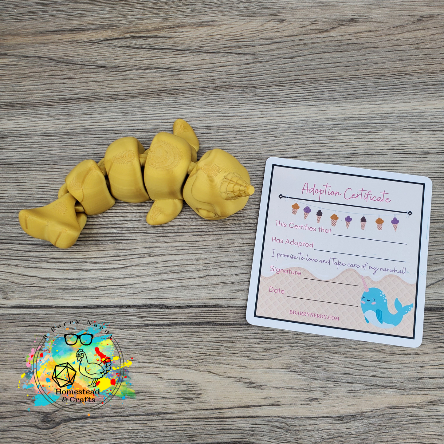 Flexi Icecream Narwhal- Gold
