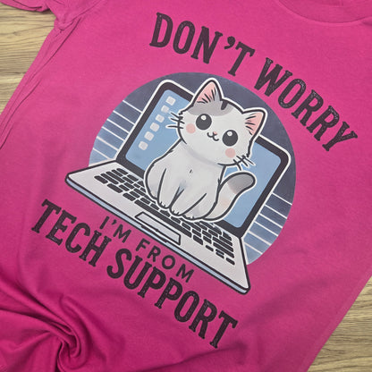 Tech Support Cat DTF Shirt, Crew Neck, or Hoodie