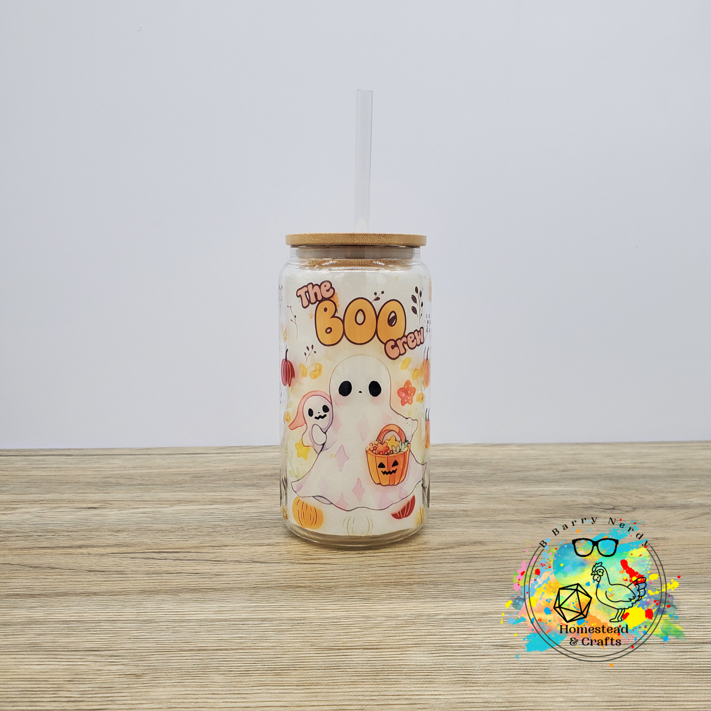 Boo Squad, 16oz Sublimated Glass Can