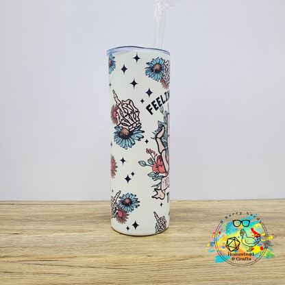 Feeling Kinda IDGAF, 20 oz Sublimated Steel Tumbler