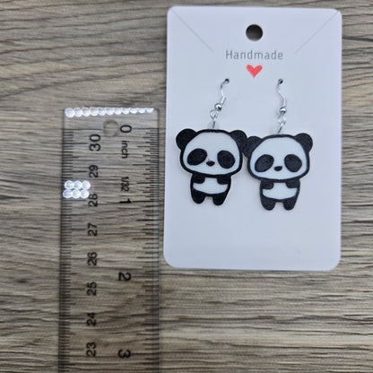 3D Printed Panda Earrings