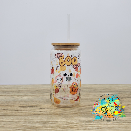 Boo Squad, 16oz Sublimated Glass Can
