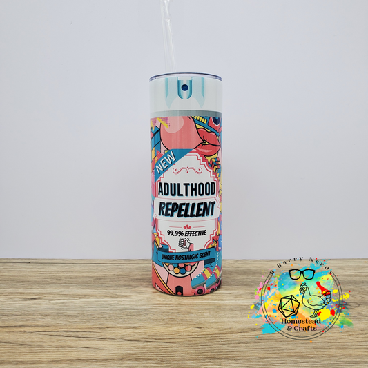 Adult Repellent Spray, 20 oz Sublimated Steel Tumbler