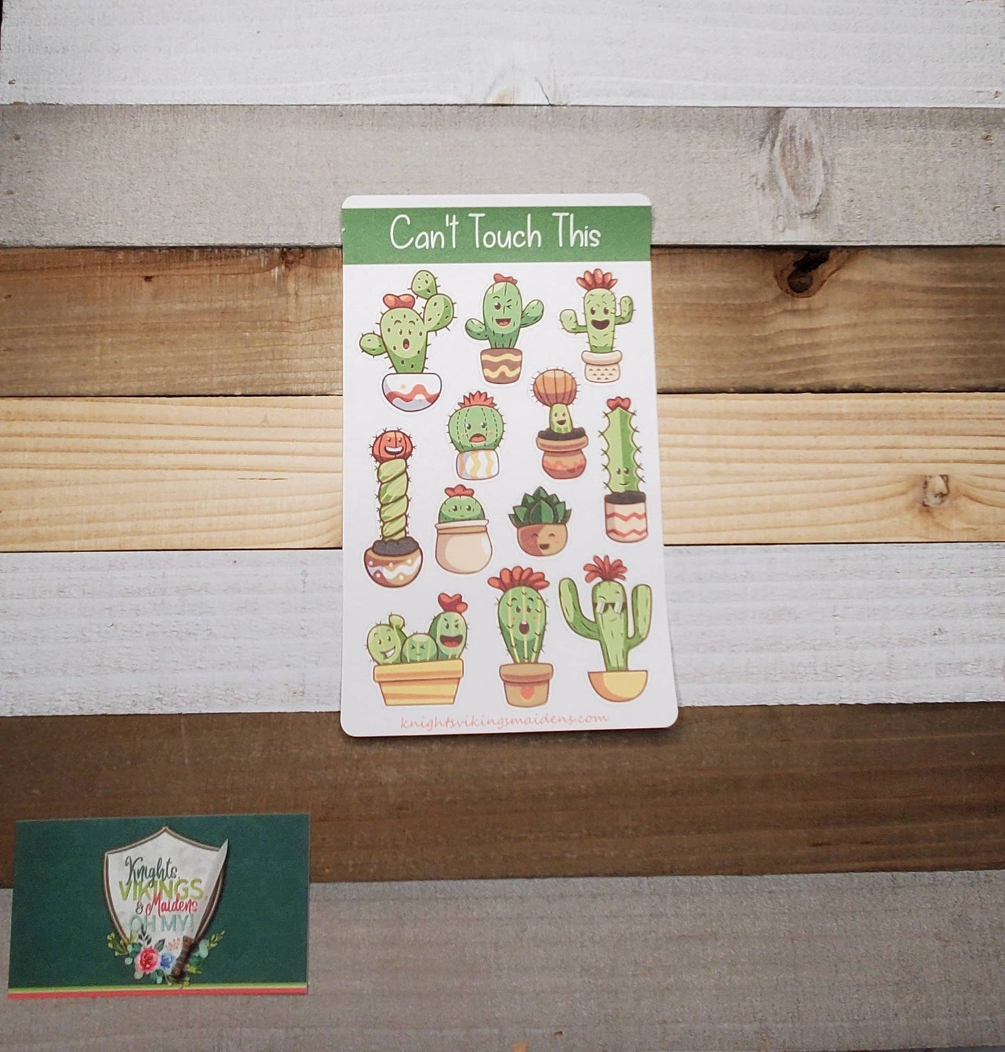 Can't Touch This, Cactus Sticker Sheet, Succulents, House Plants, Bullet Journal, Planning Stickers, Spring, Kiss Cut Stickers