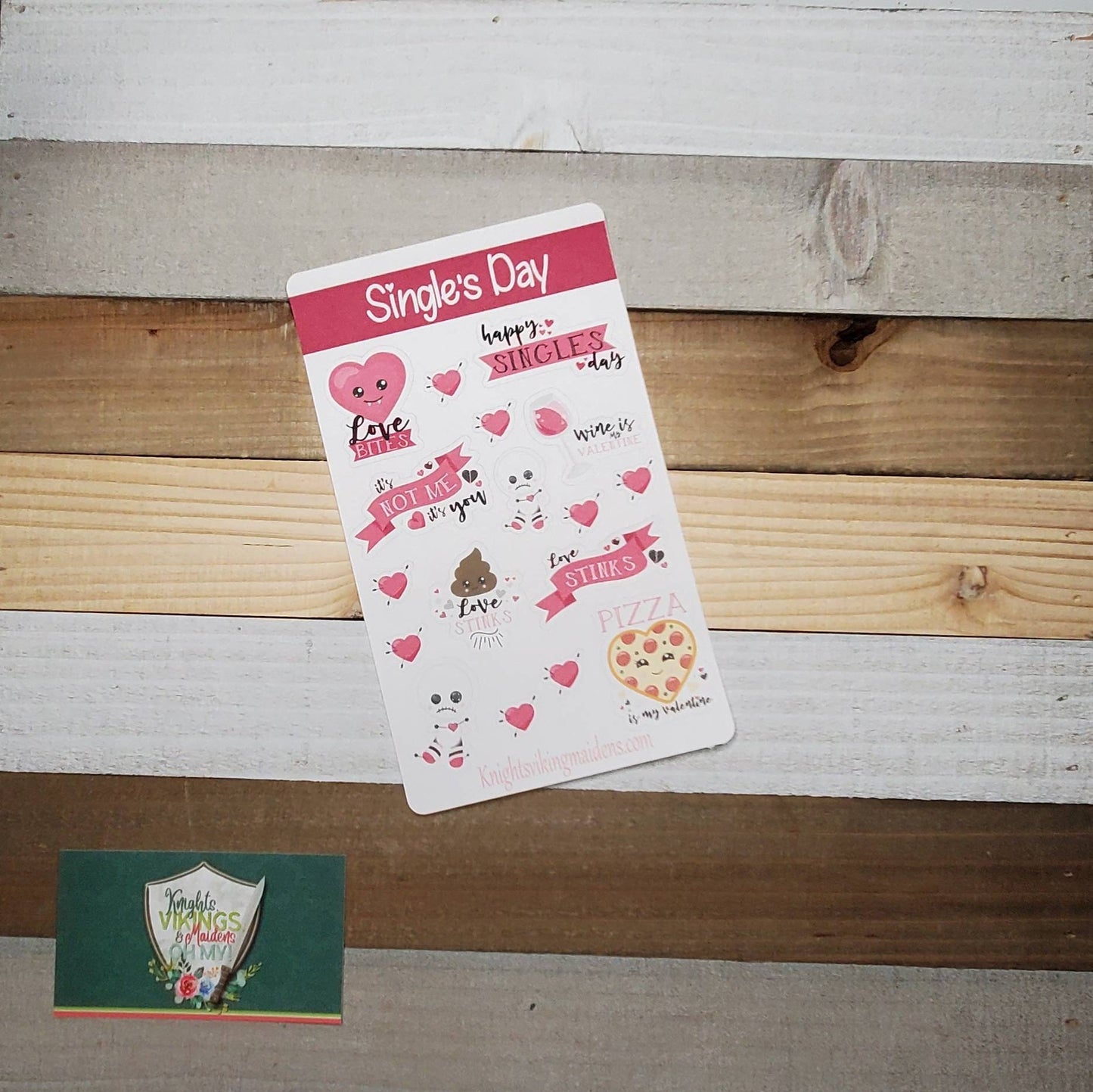 Single's Day, Anti Valentine's Day Stickers, Hearts, Broken Hearts, Break Up, Bullet Journal, Planning Stickers, Kiss Cut Stickers