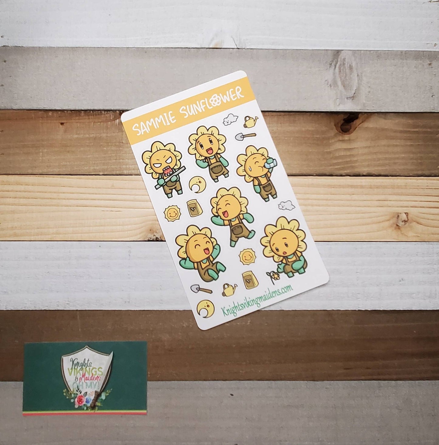 Sunflower Sticker Sheet, Kawaii Sunflowers, Sun, Gardening, Bullet Journal, Planning Stickers, Fall Stickers