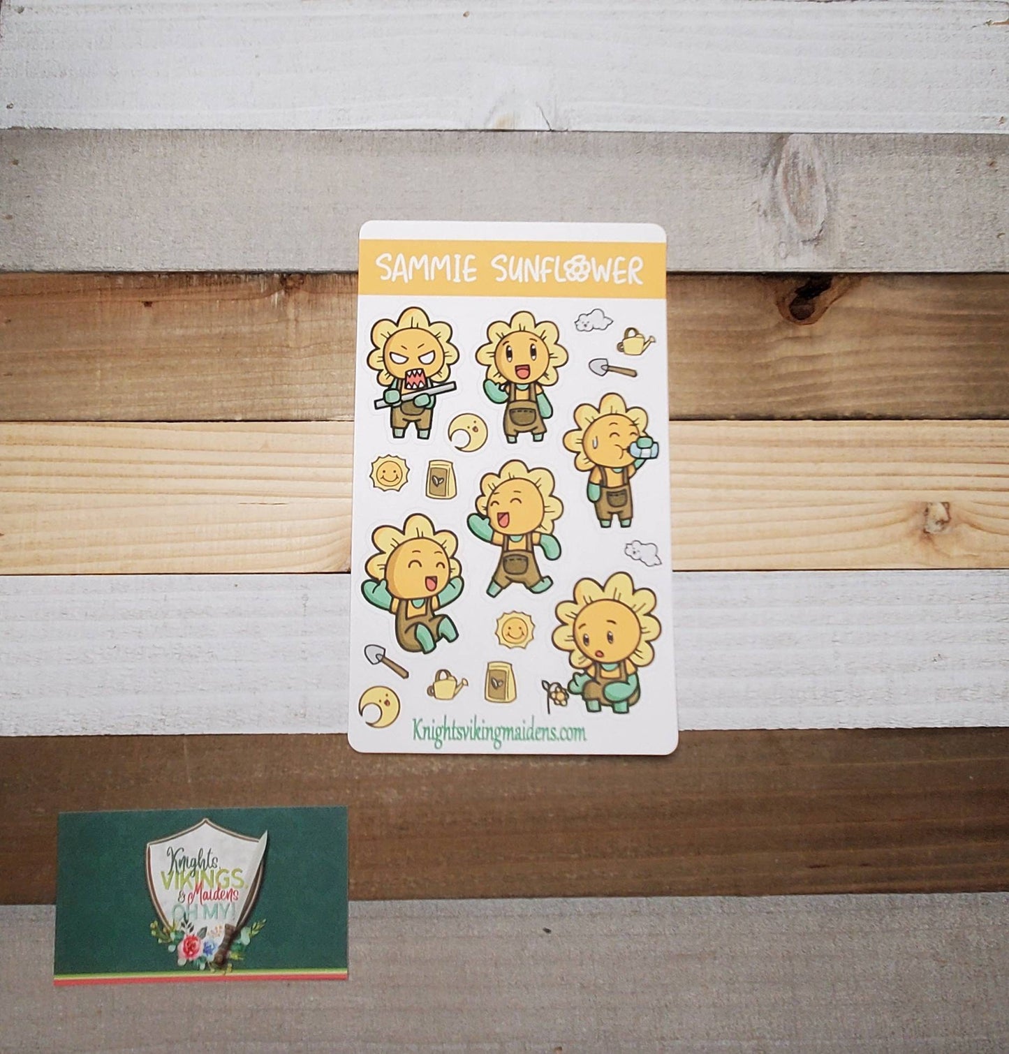 Sunflower Sticker Sheet, Kawaii Sunflowers, Sun, Gardening, Bullet Journal, Planning Stickers, Fall Stickers