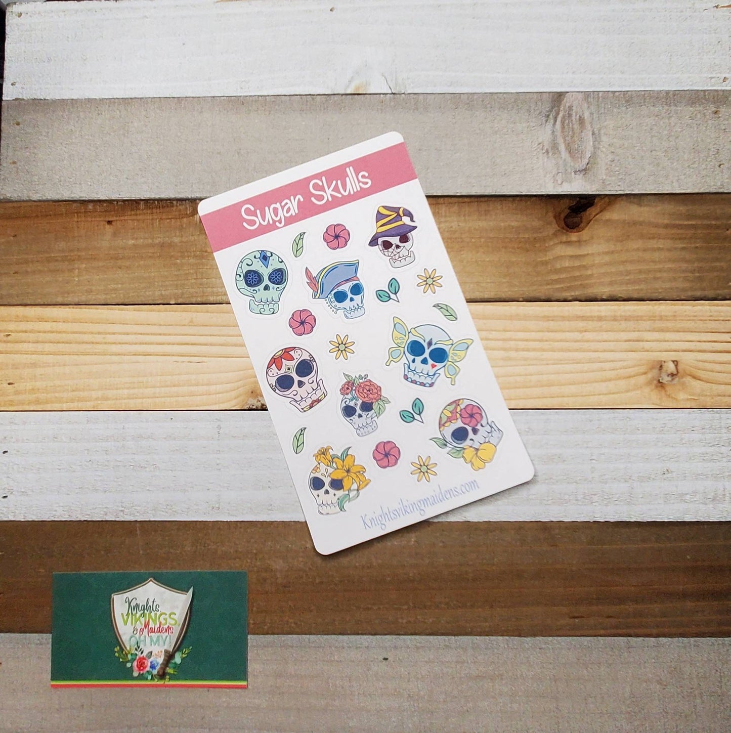 Sugar Skulls Sticker Sheet, Day of the Dead, Pirate, Butterfly, Macabre, Bullet Journal, Planning Stickers