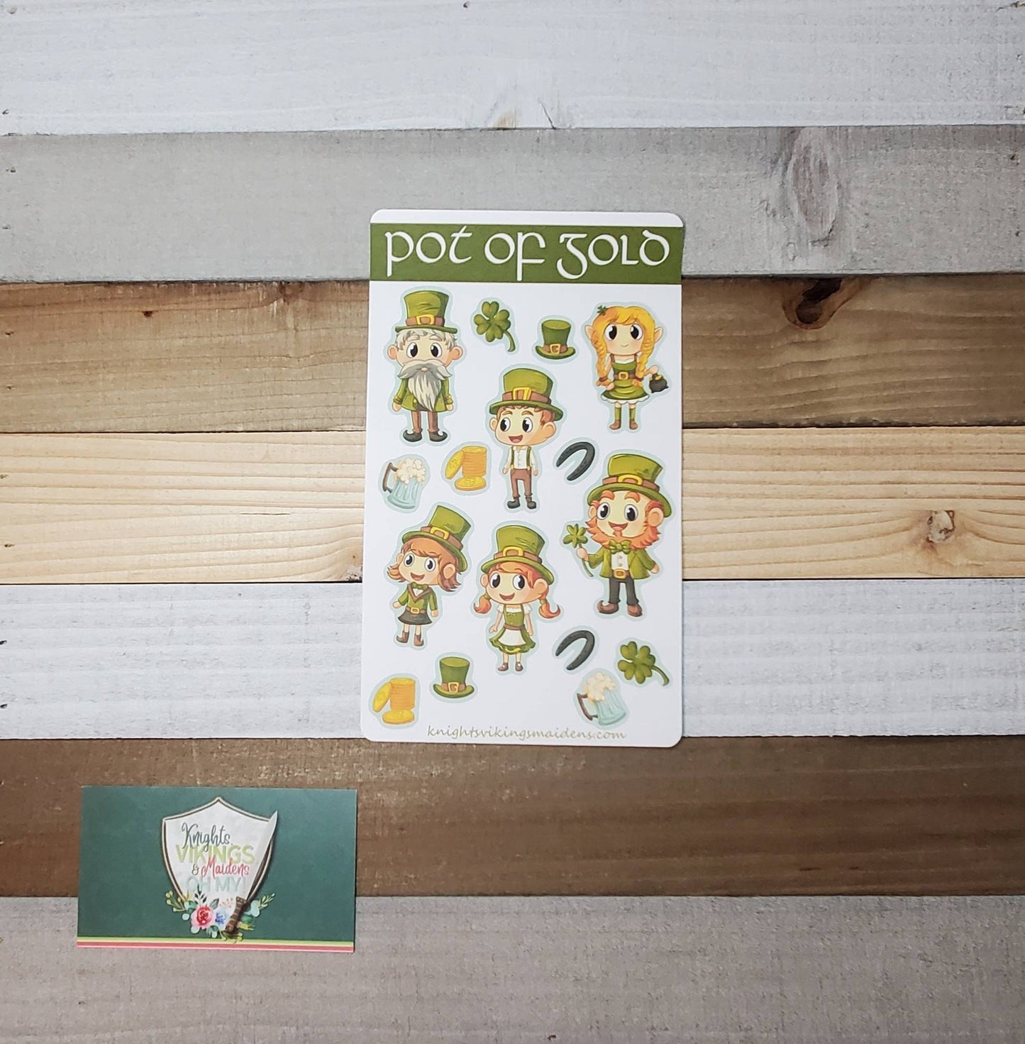 Pot of Gold, St. Patrick's Day Stickers, Leprechaun, Pot of Gold, Holiday, Bullet Journal, Planning Stickers, Kiss Cut Stickers