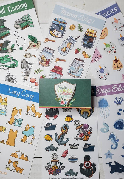 Surprise 6 Sheet Sticker Bundle, Bullet Journal, Planning Stickers, Sticker Bundle, Mystery Package, Surprise Stickers, Sticker Sheets
