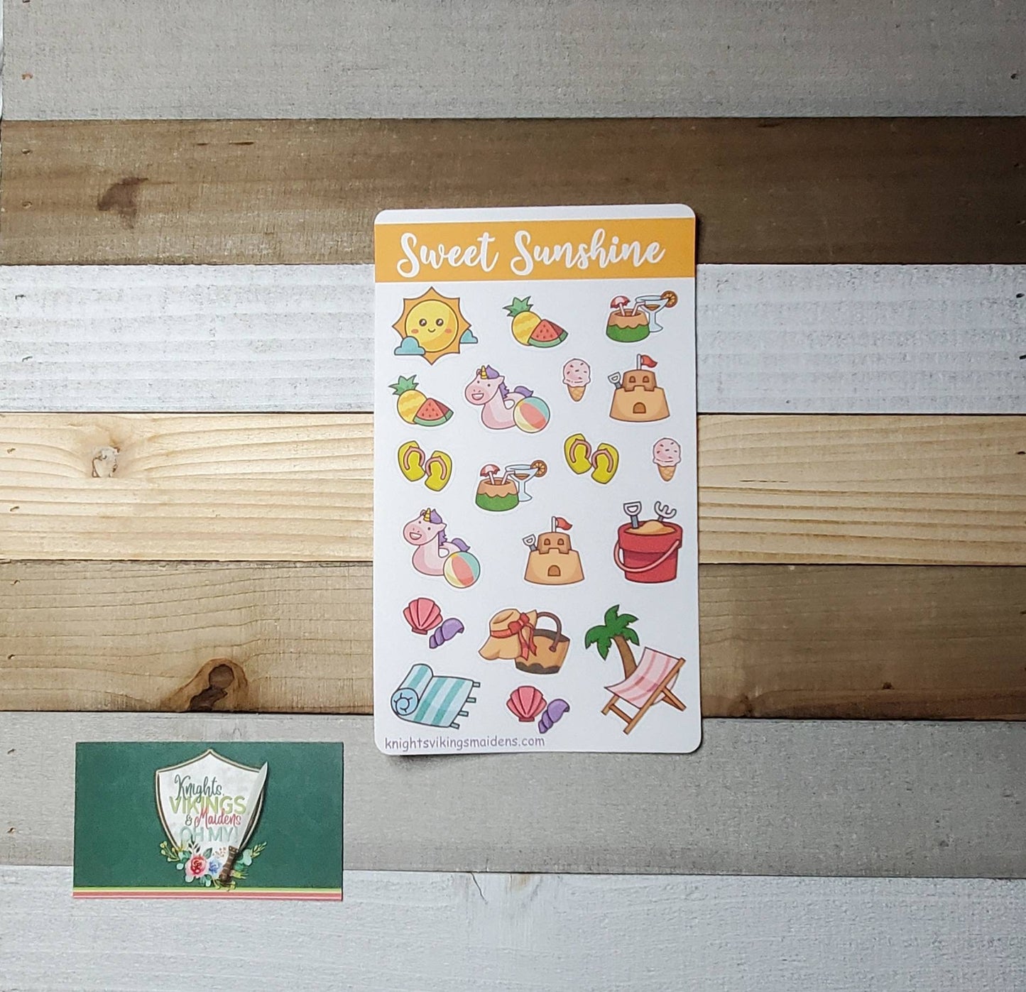 Sweet Sunshine, Summer Sticker Sheet, Bees, Beach, Pool, Sand Castle, Floatie, Bullet Journal, Planning Stickers, Summer, Kiss Cut Stickers