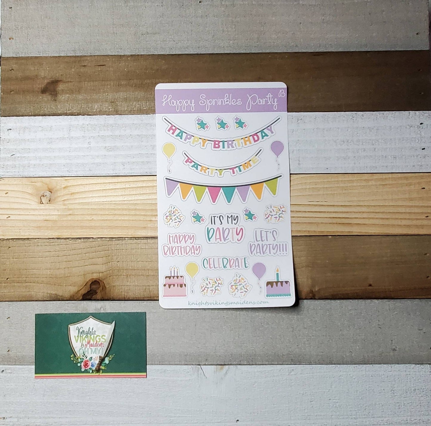 Sprinkles Party Sticker Sheet, Birthday, Party Dates,  Social Calendar Planning, Bullet Journal, Planning Stickers, Event Planning