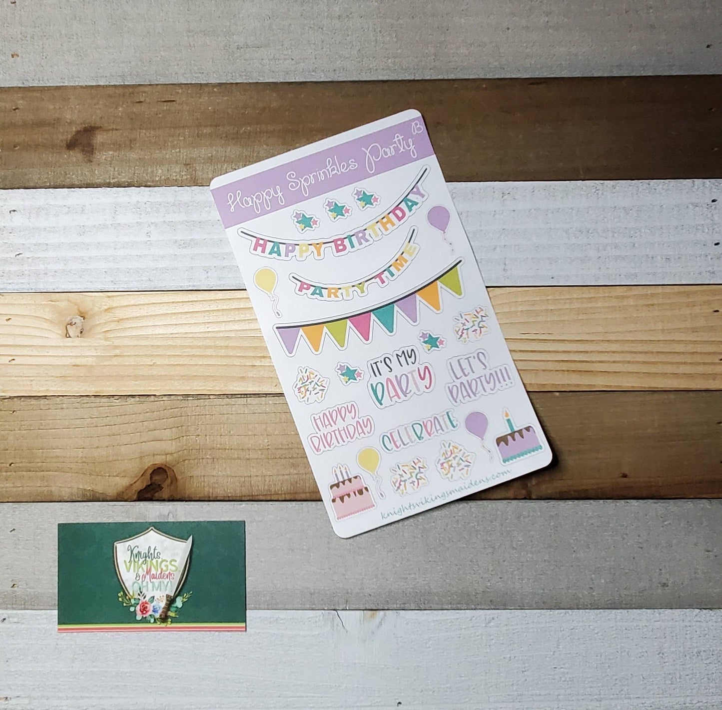 Sprinkles Party Sticker Sheet, Birthday, Party Dates,  Social Calendar Planning, Bullet Journal, Planning Stickers, Event Planning