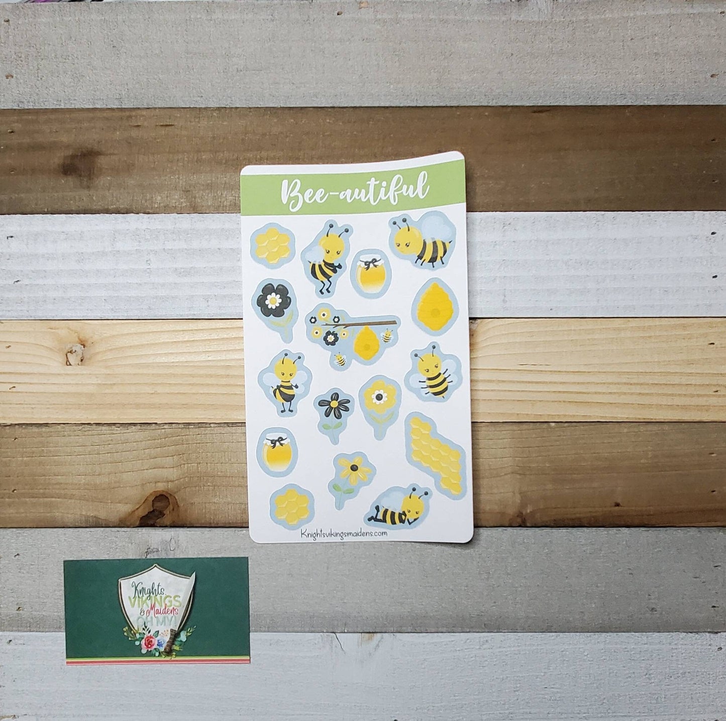 Bee-autiful, Bumble Bee Sticker Sheet, Bees, Honey, Honey Bee, Yellow Flowers, Bullet Journal, Planning Stickers, Spring, Kiss Cut Stickers